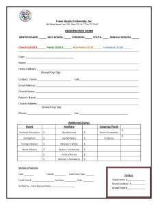 UBF General Registration Form